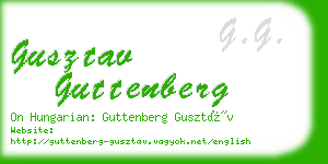 gusztav guttenberg business card